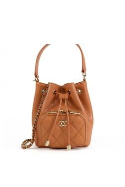 Chanel Chain Clutch Pink Beige Shiny Calfskin 2-Way